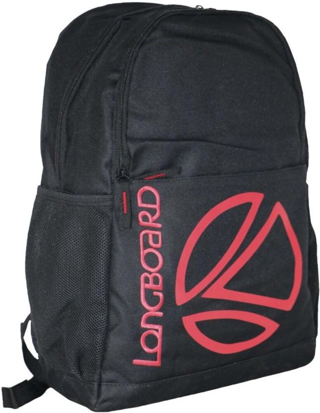 Longboard Two Compartment (Black, Backpack, 15 L)