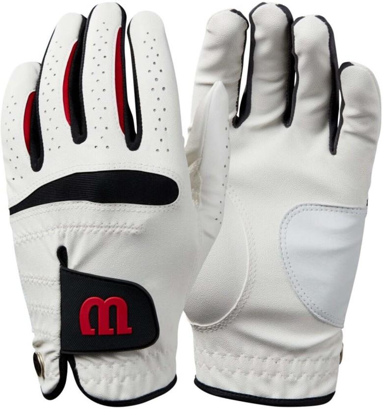 WILSON Feel Plus Extra Large Golf Gloves (White)