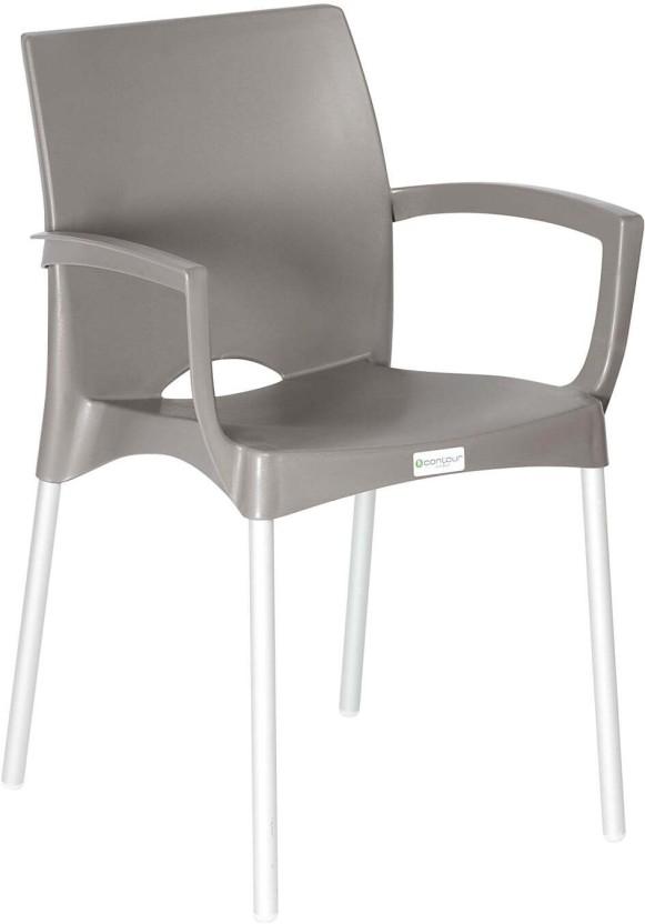 Contour Alexis Plastic Stackable Chair (Beige, 1, Pre-assembled)