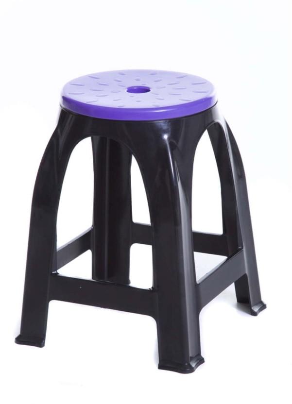 Econo Revo Stool Plastic Stackable Chair (Brown, 1, Pre-assembled)