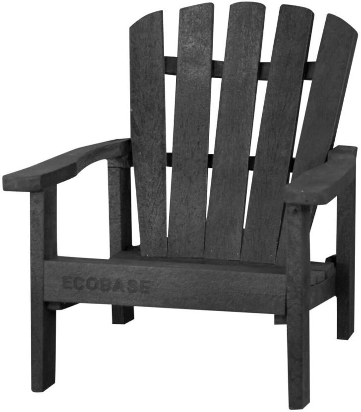Eco Deck Plastic Adirondack Chair (Black, 1, Pre-assembled)
