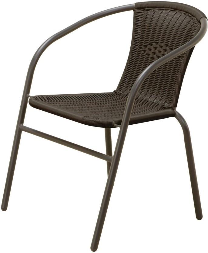 Terrace Leisure Manor Bistro Metal Wicker Chair (Brown, 1, Pre-assembled)