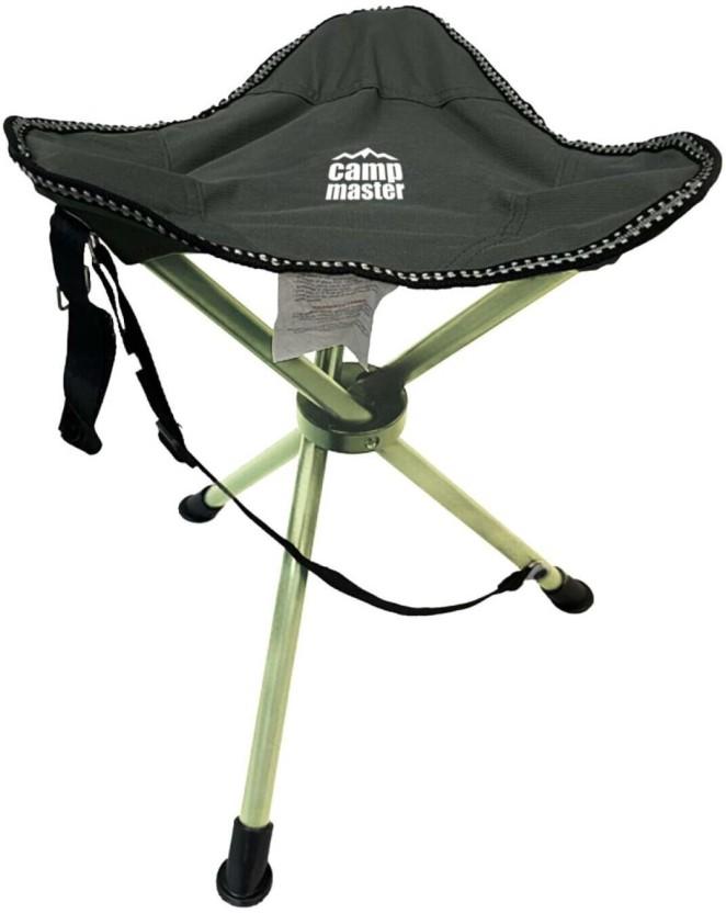 Camp Master Compact Sports Tripod Foldable Chair (Black/Green)