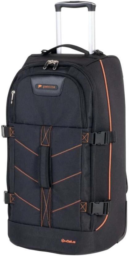 Paklite Mobius Trolley Case Black Check-in Suitcase 2 Wheels - 28 inch (Black)