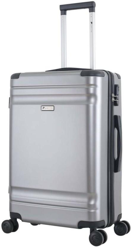 Paklite Retro Trolley Cse Charcoal Check-in Suitcase 4 Wheels - 26 inch (Grey)