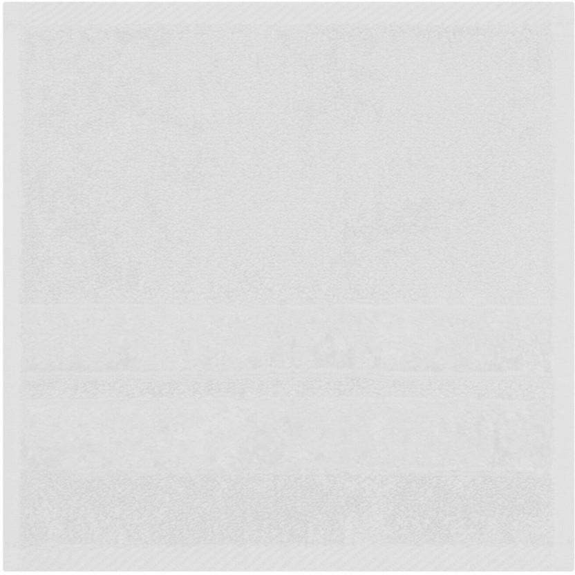Glodina Zero Twist Face Cloth Cotton Face Towel (White, 30 cm x 30 cm)