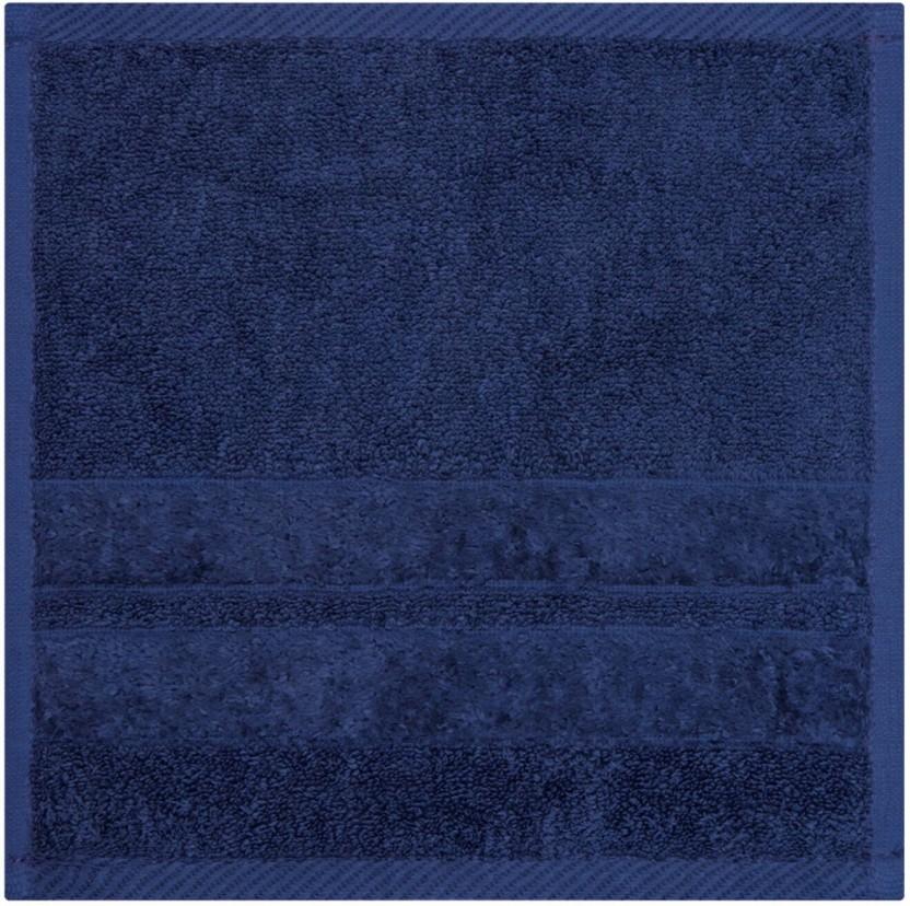 Glodina Zero Twist Face Cloth Cotton Face Towel (Navy, 30 cm x 30 cm)