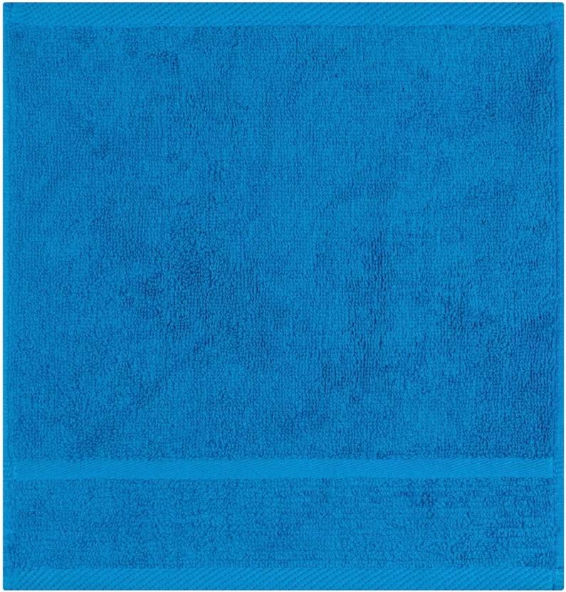 Colibri Capri Face Cloth Cotton Face Towel (Blue, 5.9 inch x 5.9 inch)