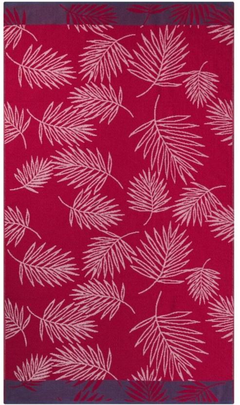 Home Living Sand Free Fern Cotton Beach Towel (White, Red, 180 cm x 100 cm)