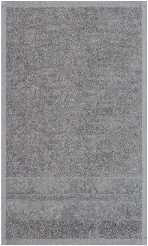 Glodina Zero Twist Hand Towel Cotton Hand Towel (Grey, 90 cm x 50 cm)