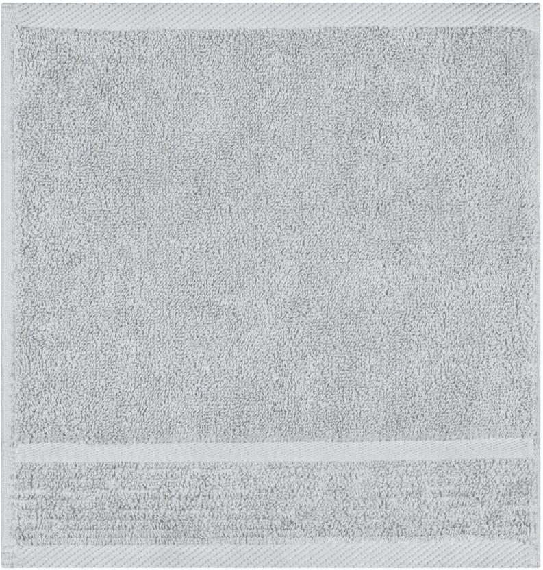 Colibri Capri Face Cloth Cotton Face Towel (Silver, 5.9 inch x 5.9 inch)