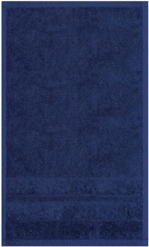 Glodina Zero Twist Hand Towel Cotton Hand Towel (Navy, 90 cm x 50 cm)