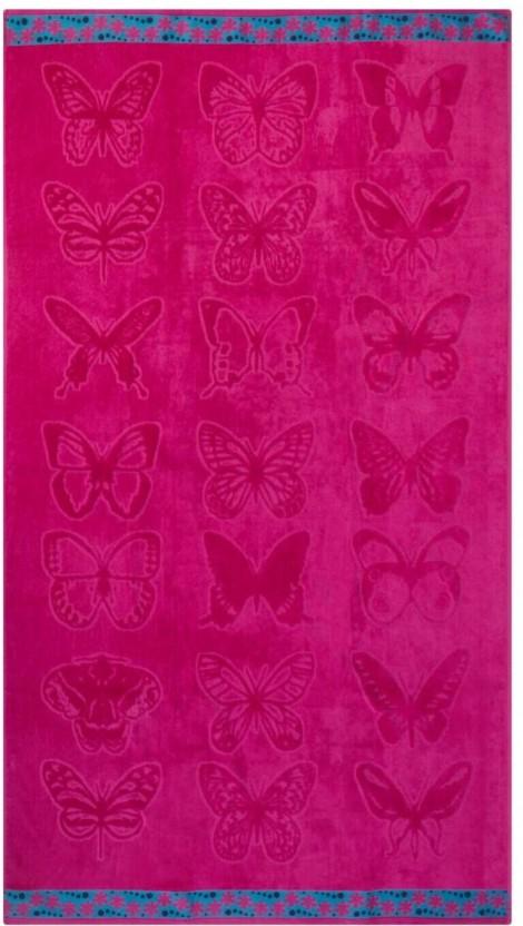 Home Living Velour Butterflies Cotton Beach Towel (Multicolour, 180 cm x 100 cm)