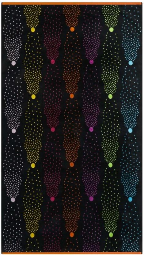 Home Living Velour Sparkles Cotton Beach Towel (Multicolour, 180 cm x 100 cm)