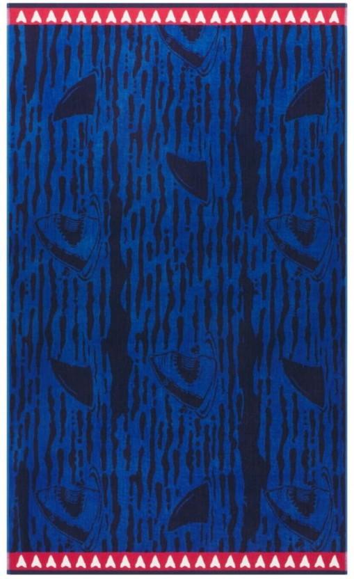 Colibri Velour Bath Towel Cotton Bath Towel (Blue, 150 cm x 90 cm)