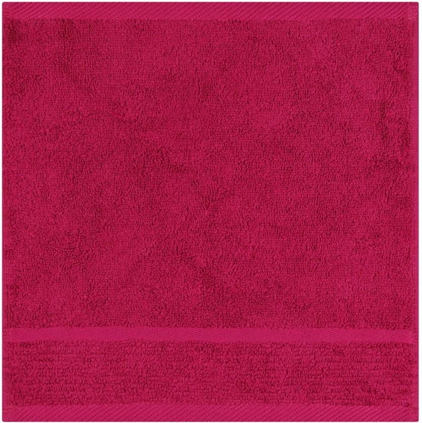 Colibri Capri Face Cloth Cotton Face Towel (Fuchsia, 5.9 inch x 5.9 inch)
