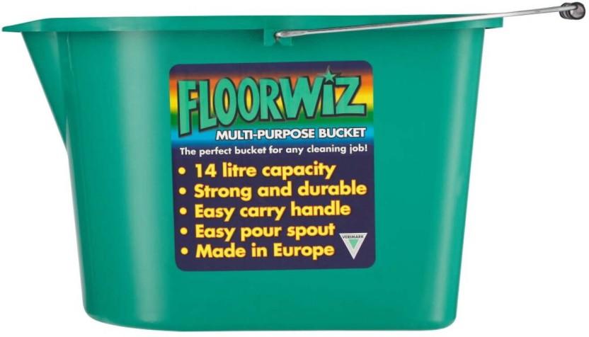 Floorwiz 14 L Plastic Bucket (Green)