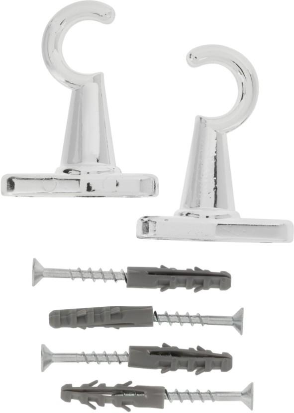 Rufflette Silver Rod Rail Bracket (10 cm x 2 cm) (Pack of 1)