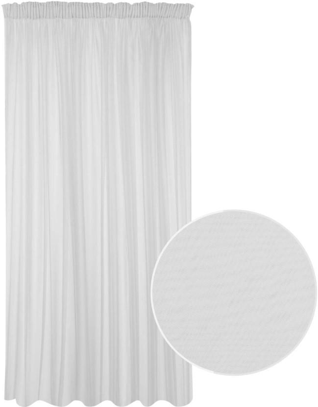 Classic Collection 290 cm (10 ft) Polyester Semi Transparent Window Curtain (Plain, White)