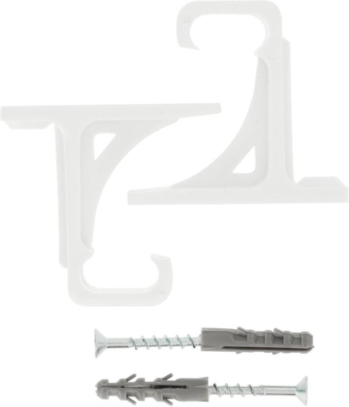 Rufflette White Rod Rail Bracket (11 cm x 2 cm) (Pack of 1)