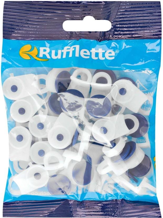 Rufflette White Wheel Runner (10 cm x 2 cm) (Pack of 1)