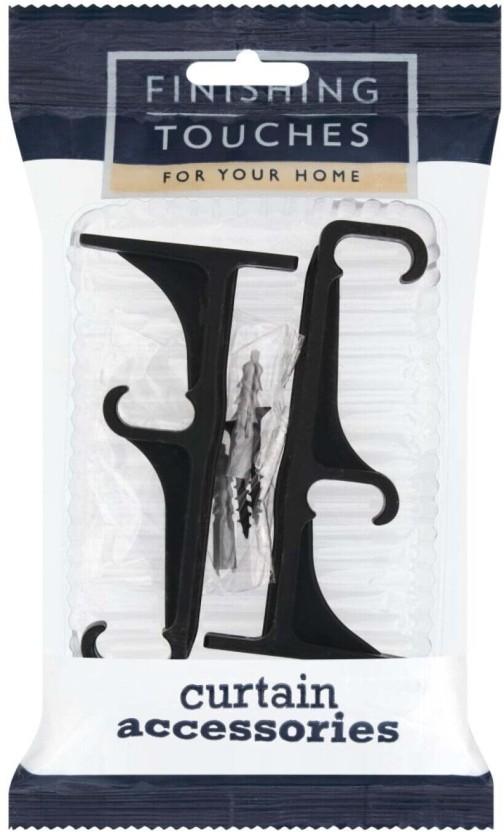 Finishing Touches Black Curtain Hooks (1.9 cm x 1.1 cm) (Pack of 1)