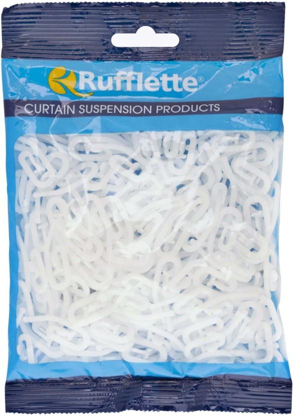 Rufflette White Curtain Hooks (13 cm x 2 cm) (Pack of 1)