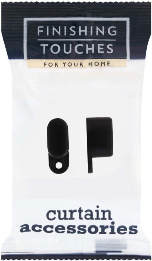 Finishing Touches Black Curtain Knobs (1.5 cm x 0.9 cm) (Pack of 1)