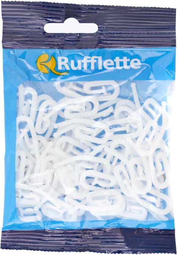 Rufflette White Curtain Hooks (10 cm x 1 cm) (Pack of 1)