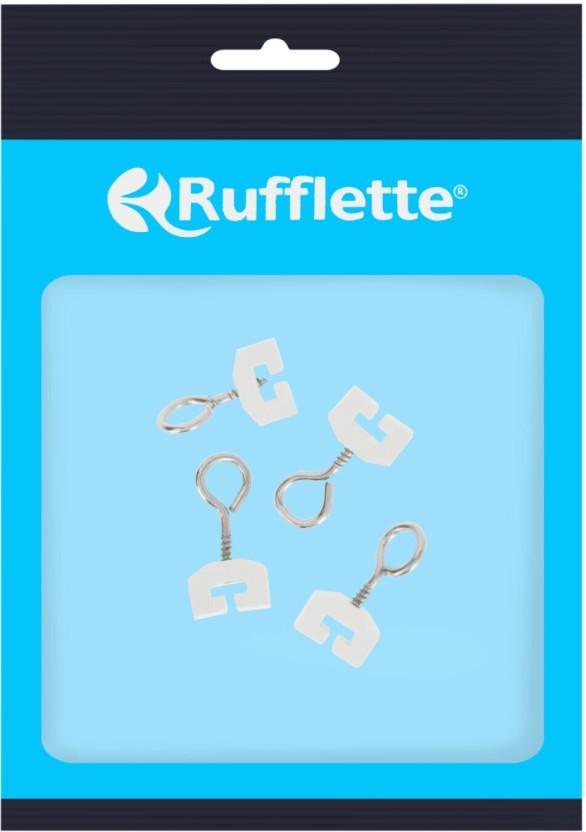 Rufflette White Curtain Rings (10 cm x 1 cm) (Pack of 1)