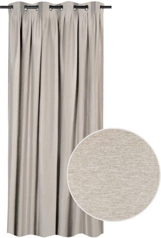 Classic Collection 230 cm (8 ft) Polyester Blackout Window Curtain (Plain, Beige)