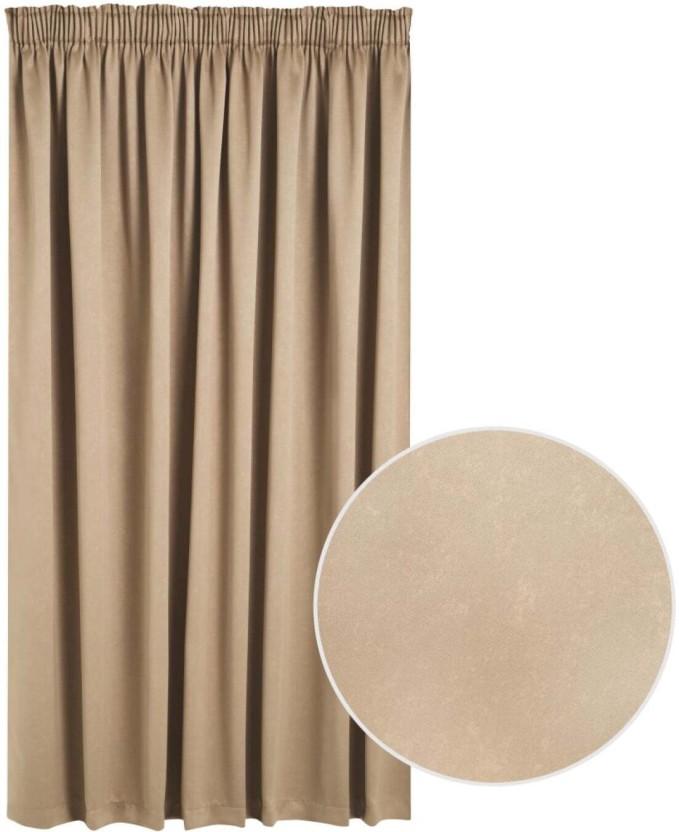 Classic Collection 230 cm (8 ft) Velvet Blackout Window Curtain (Solid, Brown)