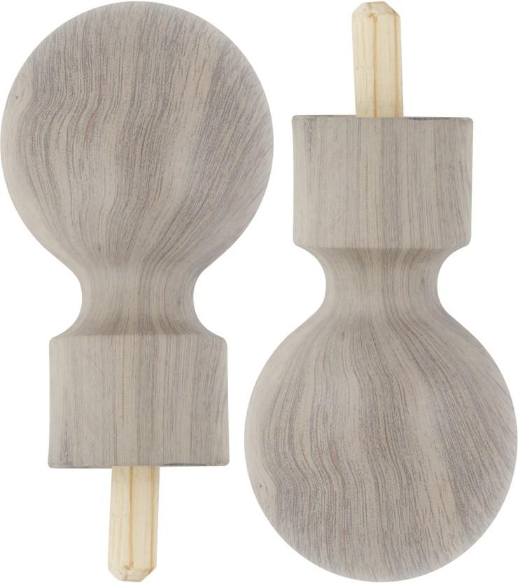 Finishing Touches Beige Curtain Knobs (16 cm x 6 cm) (Pack of 1)
