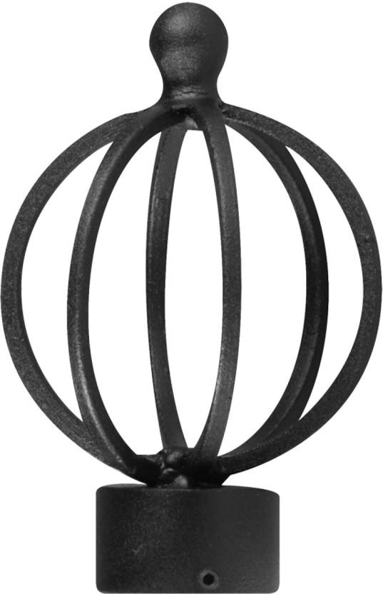 Finishing Touches Black Curtain Knobs (23 cm x 3 cm) (Pack of 1)