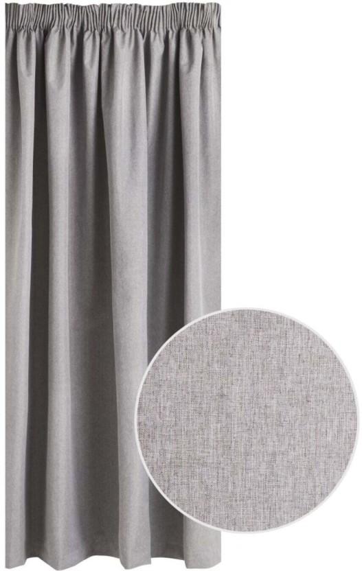 Classic Collection 218 cm (7 ft) Polyester Room Darkening Door Curtain (Plain, Grey)