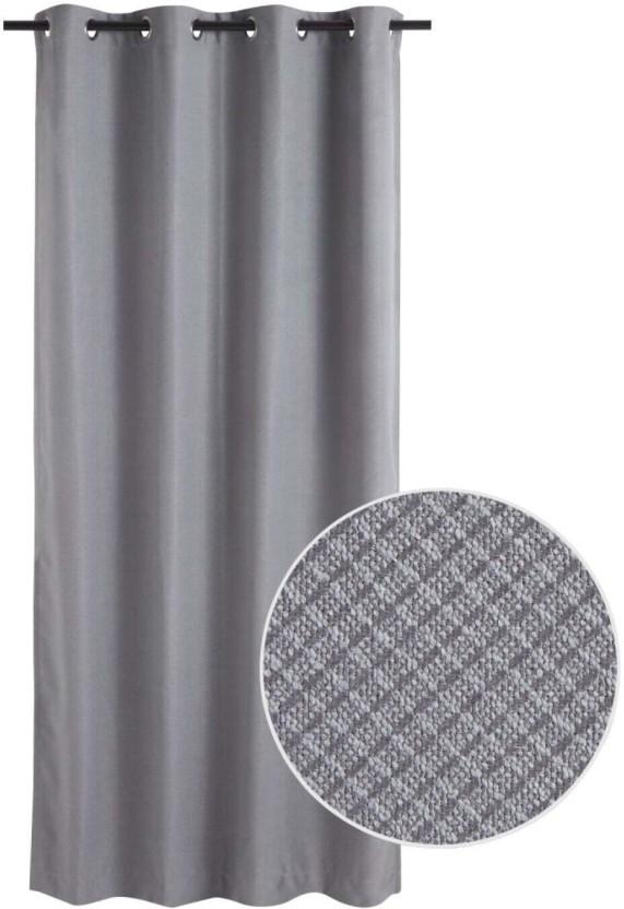 Classic Collection 225 cm (7 ft) Regalia Room Darkening Door Curtain (Plain, Grey)