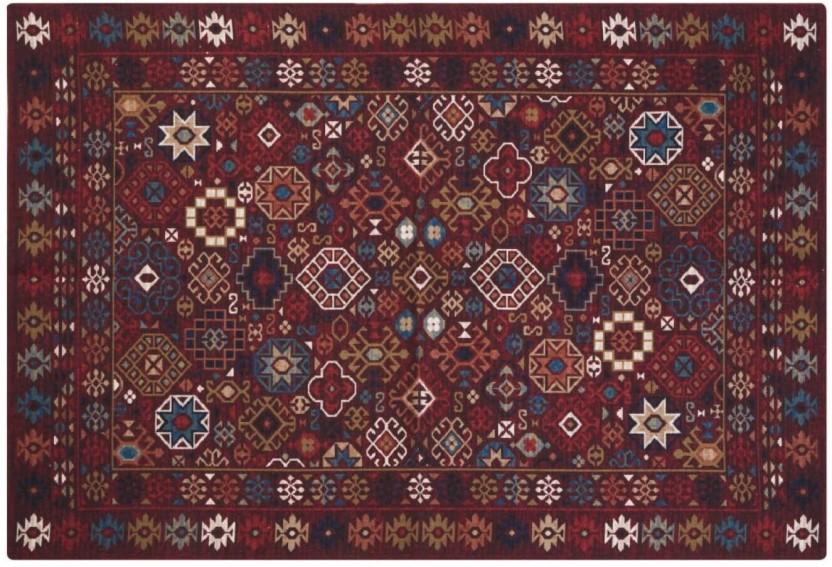 Home Living Cotton Rectangle Shape Carpet (45 cm x 30 cm, Multicolour)