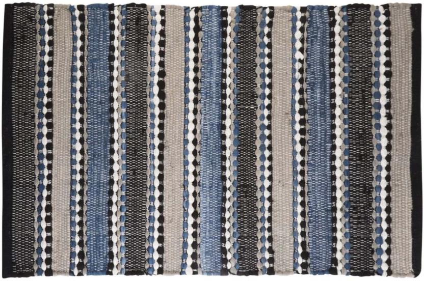 Home Living Cotton Rectangle Shape Carpet (45 cm x 30 cm, Multicolour)