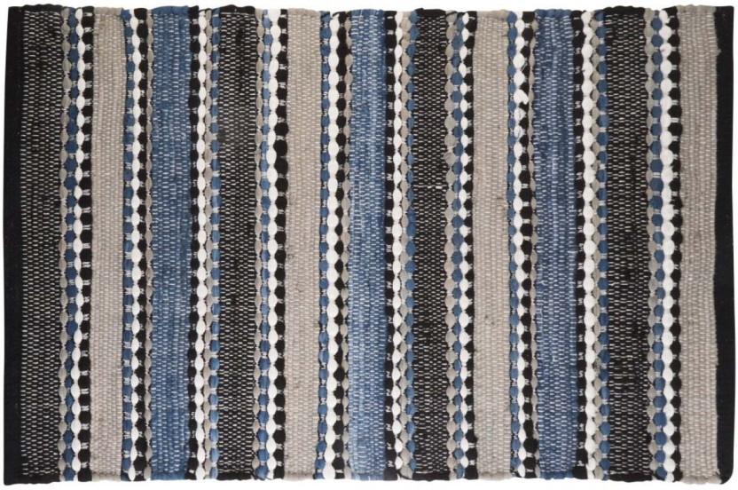 Home Living Cotton Rectangle Shape Carpet (45 cm x 30 cm, Multicolour)
