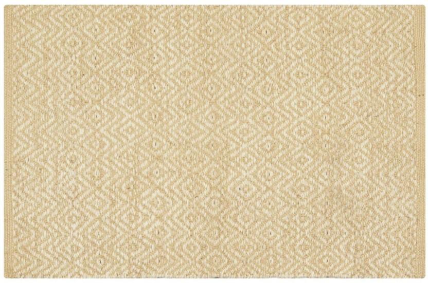 Home Living Jute Rectangle Shape Carpet (90 cm x 60 cm, Beige)