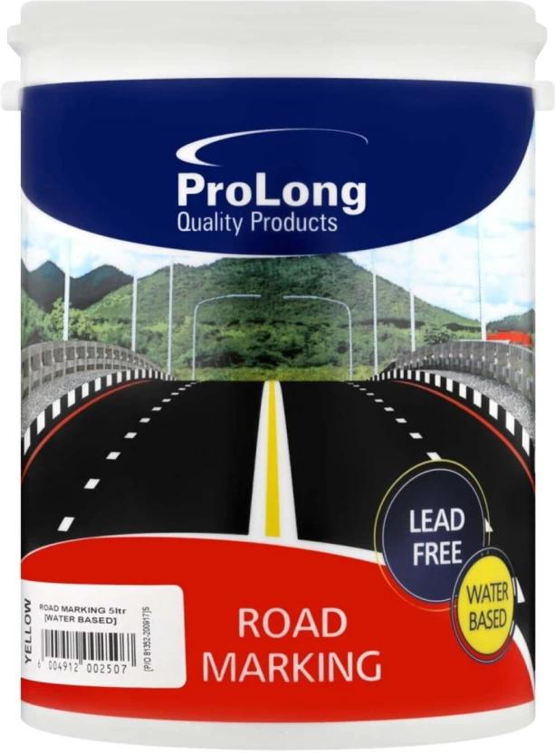 Prolong Waterbased Roadmarking Paint Yellow Emulsion Floor Coating Paint (5 L)