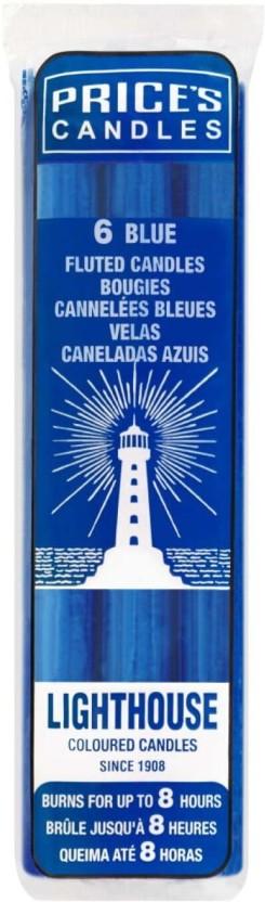 Price's Lighthouse Coloured Candles (Blue, Pack of 1)