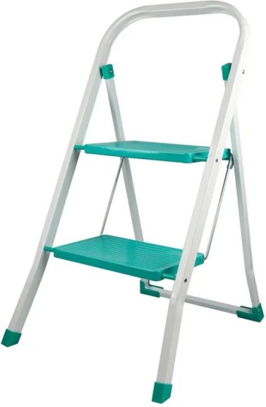 Home Quip 2 Step Household Aluminium Ladder (With Platform, Hand Rail)