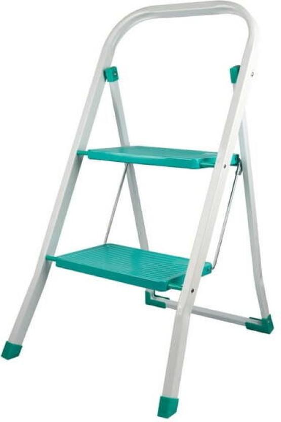 Home Quip 3 Step Household Ladder Aluminium Ladder (With Platform, Hand Rail)