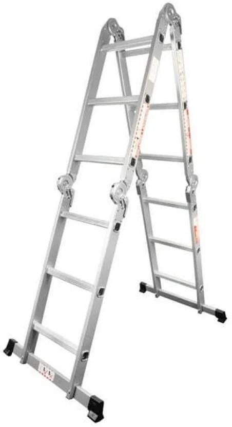 Mundo Multipurpose Aluminium Ladder Aluminium Ladder (With Platform, Hand Rail)