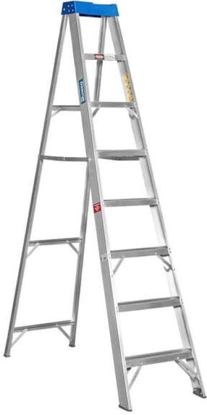 Mundo Step Ladder Aluminium Ladder (With Platform, Hand Rail)