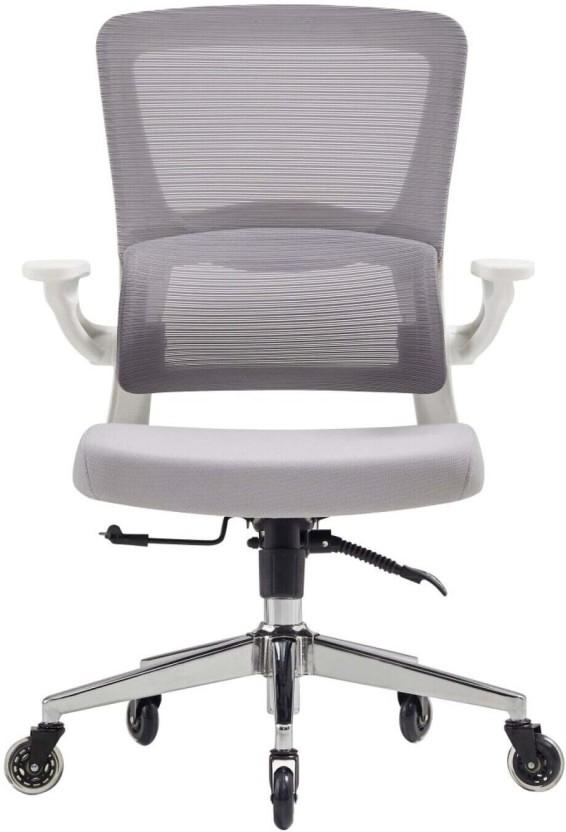 Everfurn Premium Dakota Mid Back Chair (Grey, Pre-assembled)