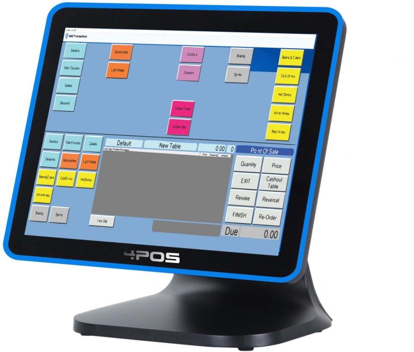 4Pos 15` Touch Pc Only Table Top Cash Register (LED Screen)