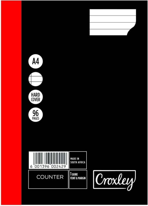 Croxley Counter Book A4 Cash Memo Feint & Margin (Black)
