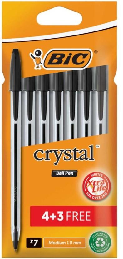 Bic Cristal Ball Pen (Pack of 7, Black)